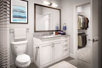 Large walk-in closet in master bedroom